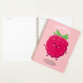 Cute happy raspberry cartoon illustratie planner (Display)