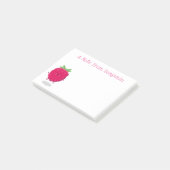 Cute happy raspberry cartoon illustratie post-it® notes (Schuin)
