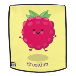 Cute happy raspberry cartoon illustratie rugtassen