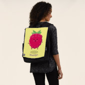 Cute happy raspberry cartoon illustratie rugtassen (Gedragen)