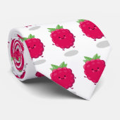 Cute happy raspberry cartoon illustratie stropdas (Opgerold)
