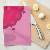 Cute happy raspberry cartoon illustratie theedoek (Quarter Fold)