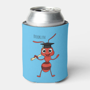 Cute happy red ant cartoon blikjeskoeler