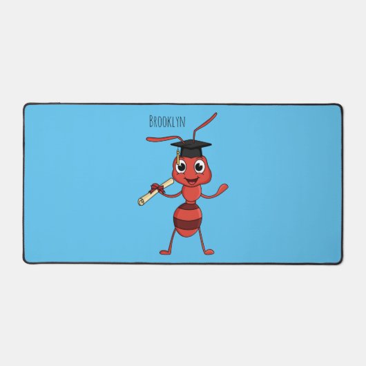 Cute happy red ant cartoon bureaumat (Voorkant)