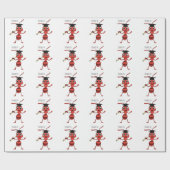 Cute happy red ant cartoon cadeaupapier (Vlak)