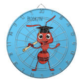 Cute happy red ant cartoon dartbord (Voorkant)