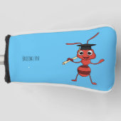 Cute happy red ant cartoon golfheadcover (Voorkant)