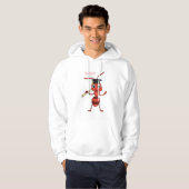 Cute happy red ant cartoon hoodie (Voorkant volledig)