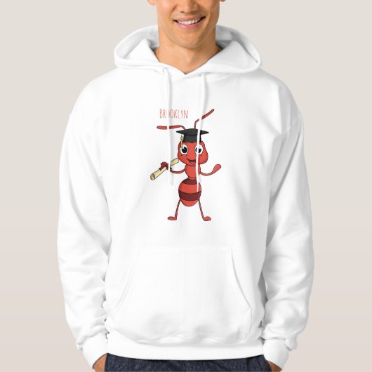 Cute happy red ant cartoon hoodie (Voorkant)