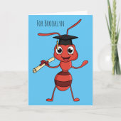Cute happy red ant cartoon kaart (Voorkant)