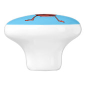 Cute happy red ant cartoon keramische knop (Zijkant)