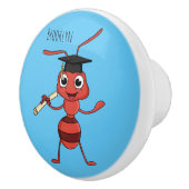 Cute happy red ant cartoon keramische knop (Rechts)