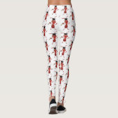Cute happy red ant cartoon leggings (Achterkant)