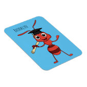 Cute happy red ant cartoon magneet (Rechterzijde)