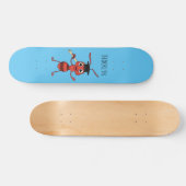 Cute happy red ant cartoon persoonlijk skateboard (Horizontaal)