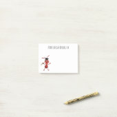 Cute happy red ant cartoon post-it® notes (Op bureau)