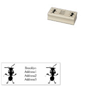 Cute happy red ant cartoon rubberstempel (Gestempeld)