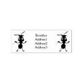 Cute happy red ant cartoon rubberstempel (Afrduk)