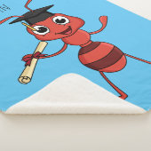 Cute happy red ant cartoon sherpa deken (3/4)