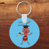 Cute happy red ant cartoon sleutelhanger (Voorkant)