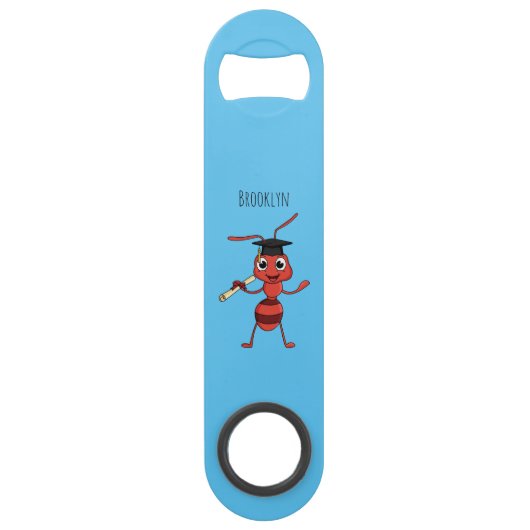 Cute happy red ant cartoon speed flessenopener (Voorkant)