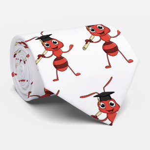 Cute happy red ant cartoon stropdas