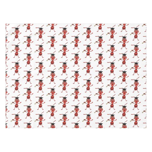 Cute happy red ant cartoon tafelkleed (Voorkant (Horizontaal))