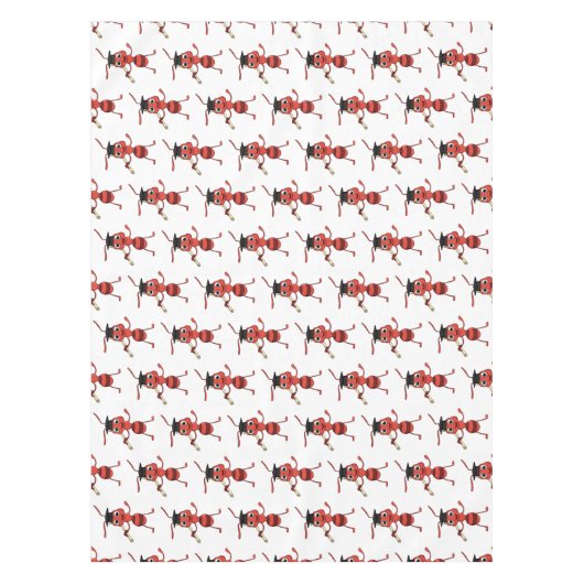 Cute happy red ant cartoon tafelkleed (Voorkant)