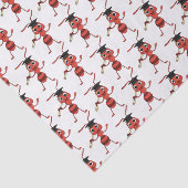 Cute happy red ant cartoon tissuepapier (Detail)