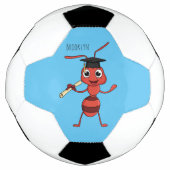 Cute happy red ant cartoon voetbal (Voorkant)