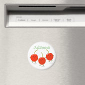 Cute happy red cherries cartoon magneet (Insitu (Vaatwasser))
