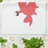 Cute Happy Red Crab Theedoek (Gevouwen)