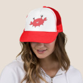 Cute Happy Red Crab Trucker Pet (In situ)