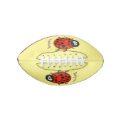 Cute happy red ladybug cartoon afbeelding american football (Voorkant)