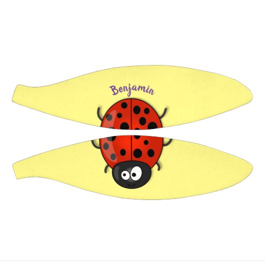 Cute happy red ladybug cartoon afbeelding basketbal (Panelen)