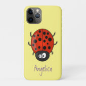 Cute happy red ladybug cartoon afbeelding Case-Mate iPhone case (Achterkant)