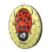 Cute happy red ladybug cartoon afbeelding dartbord (Voorkant Rechts)