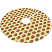 Cute happy red ladybug cartoon afbeelding kerstboom rok (Gekanteld)