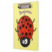Cute happy red ladybug cartoon afbeelding klembord (Links)