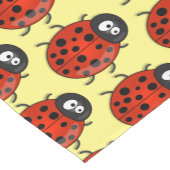 Cute happy red ladybug cartoon afbeelding korte tafelloper (Hoek)