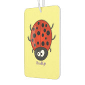 Cute happy red ladybug cartoon afbeelding luchtverfrisser (Links)