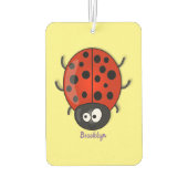 Cute happy red ladybug cartoon afbeelding luchtverfrisser (Achterkant)