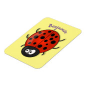 Cute happy red ladybug cartoon afbeelding magneet (Linkerzijde)