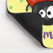 Cute happy red ladybug cartoon afbeelding muismat (Hoek)