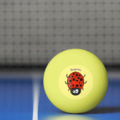 Cute happy red ladybug cartoon afbeelding pingpongbal (Net)