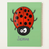 Cute happy red ladybug cartoon afbeelding planner (Achterkant)