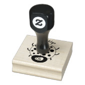 Cute happy red ladybug cartoon afbeelding rubberstempel (Stempel)