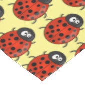 Cute happy red ladybug cartoon afbeelding tafelkleed (Gekanteld)