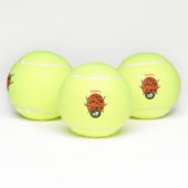 Cute happy red ladybug cartoon afbeelding tennisballen (Multi)