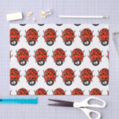 Cute happy red ladybug cartoon afbeelding tissuepapier (Craft)